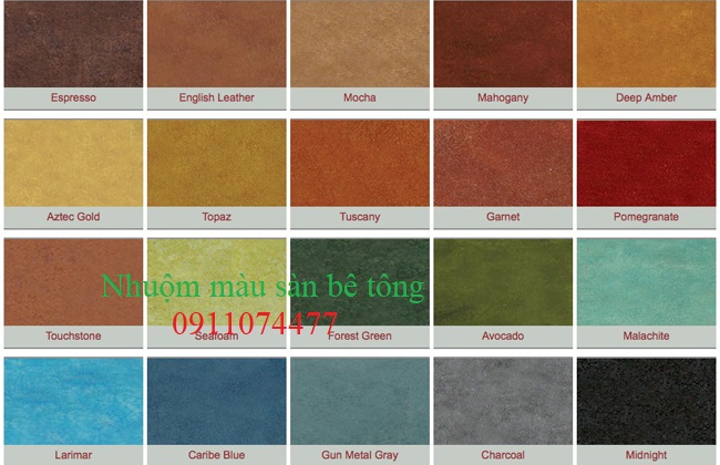 Nhuộm màu sàn bê tông Nha Trang